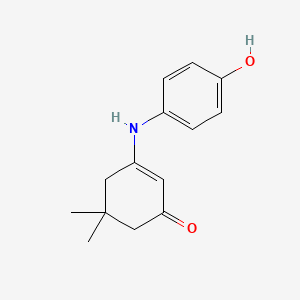 molecular formula C14H17NO2 B3849591 3-[(4-hydroxyphenyl)amino]-5,5-dimethyl-2-cyclohexen-1-one CAS No. 50685-30-8