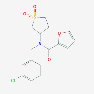 molecular formula C16H16ClNO4S B384960 N-(3-chlorobenzyl)-N-(1,1-dioxidotetrahydro-3-thienyl)-2-furamide CAS No. 620558-91-0