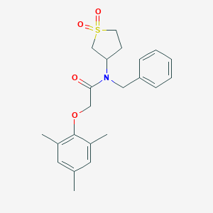 molecular formula C22H27NO4S B384962 N-benzyl-N-(1,1-dioxothiolan-3-yl)-2-(2,4,6-trimethylphenoxy)acetamide CAS No. 620554-74-7