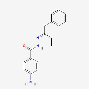 molecular formula C17H19N3O B3849630 4-amino-N'-(1-benzylpropylidene)benzohydrazide 