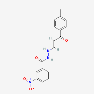 molecular formula C17H15N3O4 B3849635 N'-[3-(4-methylphenyl)-3-oxo-1-propen-1-yl]-3-nitrobenzohydrazide 