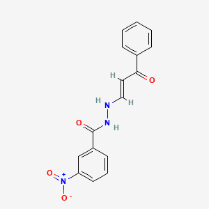 molecular formula C16H13N3O4 B3849638 3-nitro-N'-(3-oxo-3-phenyl-1-propen-1-yl)benzohydrazide 