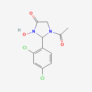 molecular formula C11H10Cl2N2O3 B3849649 1-acetyl-2-(2,4-dichlorophenyl)-3-hydroxy-4-imidazolidinone 