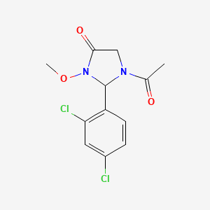 molecular formula C12H12Cl2N2O3 B3849650 1-acetyl-2-(2,4-dichlorophenyl)-3-methoxy-4-imidazolidinone 