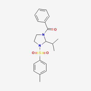 molecular formula C20H24N2O3S B3849655 1-benzoyl-2-isopropyl-3-[(4-methylphenyl)sulfonyl]imidazolidine 