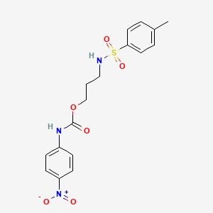 molecular formula C17H19N3O6S B3849658 3-{[(4-methylphenyl)sulfonyl]amino}propyl (4-nitrophenyl)carbamate 