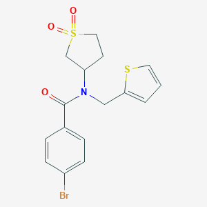 molecular formula C16H16BrNO3S2 B384966 4-bromo-N-(1,1-dioxidotetrahydro-3-thienyl)-N-(2-thienylmethyl)benzamide CAS No. 620563-74-8
