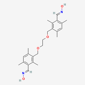 molecular formula C24H32N2O4 B3849662 3,3'-[1,2-ethanediylbis(oxymethylene)]bis(2,4,6-trimethylbenzaldehyde) dioxime 