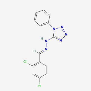 molecular formula C14H10Cl2N6 B3849677 2,4-dichlorobenzaldehyde (1-phenyl-1H-tetrazol-5-yl)hydrazone 