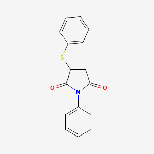 molecular formula C16H13NO2S B3849682 1-phenyl-3-(phenylthio)-2,5-pyrrolidinedione CAS No. 71724-33-9