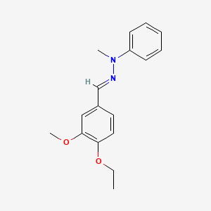 molecular formula C17H20N2O2 B3849685 4-ethoxy-3-methoxybenzaldehyde methyl(phenyl)hydrazone 