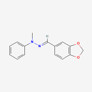 molecular formula C15H14N2O2 B3849703 1,3-benzodioxole-5-carbaldehyde methyl(phenyl)hydrazone 