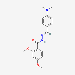 molecular formula C18H21N3O3 B3849713 N'-[4-(dimethylamino)benzylidene]-2,4-dimethoxybenzohydrazide 