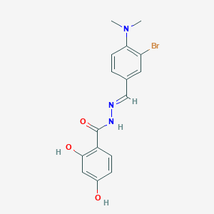 molecular formula C16H16BrN3O3 B3849717 N'-[3-bromo-4-(dimethylamino)benzylidene]-2,4-dihydroxybenzohydrazide 