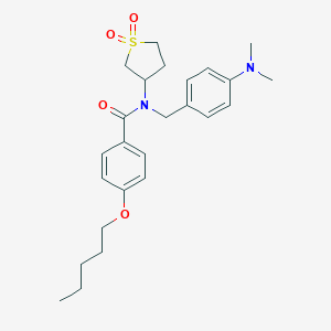 N-[4-(dimethylamino)benzyl]-N-(1,1-dioxidotetrahydro-3-thienyl)-4-(pentyloxy)benzamide