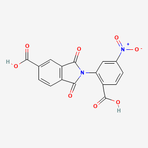 molecular formula C16H8N2O8 B3849721 2-(2-carboxy-5-nitrophenyl)-1,3-dioxo-5-isoindolinecarboxylic acid 