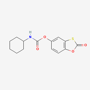 molecular formula C14H15NO4S B3849730 2-oxo-1,3-benzoxathiol-5-yl cyclohexylcarbamate 