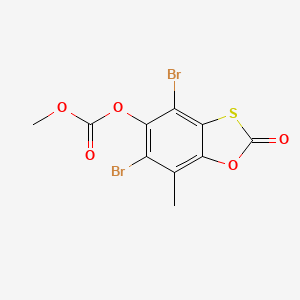 molecular formula C10H6Br2O5S B3849737 4,6-dibromo-7-methyl-2-oxo-1,3-benzoxathiol-5-yl methyl carbonate 
