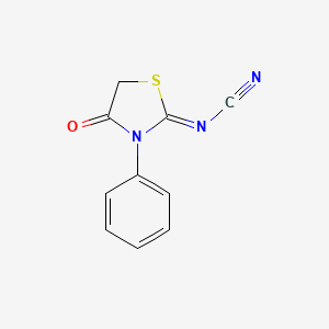 molecular formula C10H7N3OS B3849743 (4-oxo-3-phenyl-1,3-thiazolidin-2-ylidene)cyanamide 