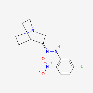 molecular formula C13H15ClN4O2 B3849756 quinuclidin-3-one (5-chloro-2-nitrophenyl)hydrazone 