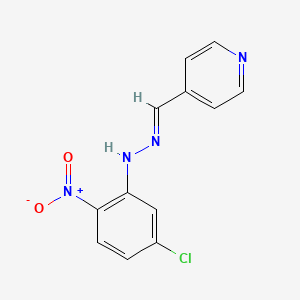 molecular formula C12H9ClN4O2 B3849758 isonicotinaldehyde (5-chloro-2-nitrophenyl)hydrazone 