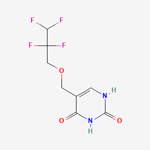molecular formula C8H8F4N2O3 B3849774 5-[(2,2,3,3-tetrafluoropropoxy)methyl]-2,4(1H,3H)-pyrimidinedione CAS No. 59694-30-3