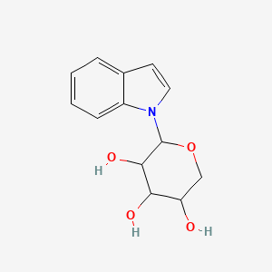molecular formula C13H15NO4 B3849788 2-(1H-indol-1-yl)tetrahydro-2H-pyran-3,4,5-triol 