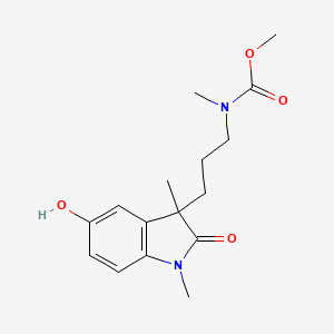 methyl [3-(5-hydroxy-1,3-dimethyl-2-oxo-2,3-dihydro-1H-indol-3-yl)propyl]methylcarbamate