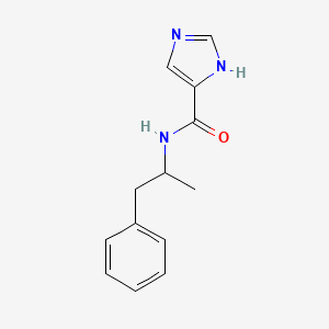 molecular formula C13H15N3O B3849791 N-(1-methyl-2-phenylethyl)-1H-imidazole-5-carboxamide 