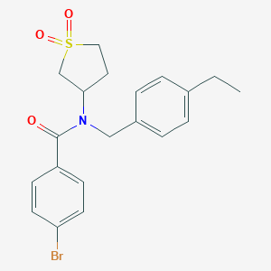 molecular formula C20H22BrNO3S B384981 4-bromo-N-(1,1-dioxidotetrahydro-3-thienyl)-N-(4-ethylbenzyl)benzamide CAS No. 620562-43-8