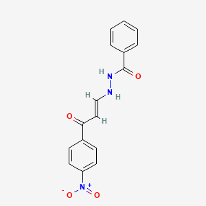 molecular formula C16H13N3O4 B3849838 N'-[3-(4-nitrophenyl)-3-oxo-1-propen-1-yl]benzohydrazide 