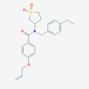 molecular formula C23H27NO4S B384984 4-(allyloxy)-N-(1,1-dioxidotetrahydro-3-thienyl)-N-(4-ethylbenzyl)benzamide CAS No. 620563-88-4