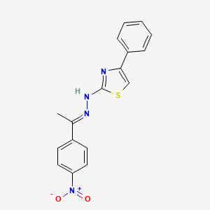 molecular formula C17H14N4O2S B3849848 1-(4-nitrophenyl)ethanone (4-phenyl-1,3-thiazol-2-yl)hydrazone 
