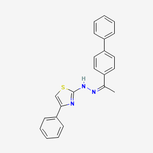 molecular formula C23H19N3S B3849854 1-(4-biphenylyl)ethanone (4-phenyl-1,3-thiazol-2-yl)hydrazone 