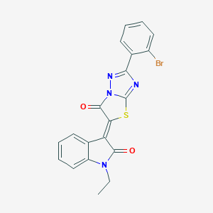 (5Z)-2-(2-bromophenyl)-5-(1-ethyl-2-oxoindol-3-ylidene)-[1,3]thiazolo[3,2-b][1,2,4]triazol-6-one