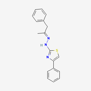 molecular formula C18H17N3S B3849868 1-phenylacetone (4-phenyl-1,3-thiazol-2-yl)hydrazone 