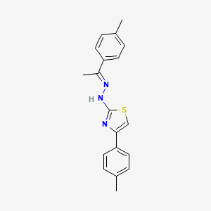 molecular formula C19H19N3S B3849871 1-(4-methylphenyl)ethanone [4-(4-methylphenyl)-1,3-thiazol-2-yl]hydrazone 