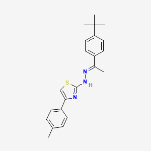 molecular formula C22H25N3S B3849876 1-(4-tert-butylphenyl)ethanone [4-(4-methylphenyl)-1,3-thiazol-2-yl]hydrazone 