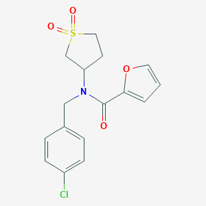 molecular formula C16H16ClNO4S B384989 N-(4-chlorobenzyl)-N-(1,1-dioxidotetrahydro-3-thienyl)-2-furamide CAS No. 620557-23-5