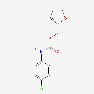 molecular formula C12H10ClNO3 B3849890 2-furylmethyl (4-chlorophenyl)carbamate 