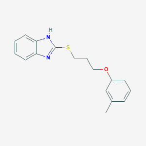 molecular formula C17H18N2OS B384991 3-(1H-苯并咪唑-2-基硫代基)丙基-3-甲苯基醚 CAS No. 615280-08-5