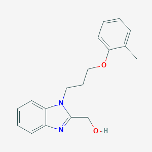 molecular formula C18H20N2O2 B384993 [1-(3-o-Tolyloxy-propyl)-1H-benzoimidazol-2-yl]-methanol CAS No. 615279-86-2