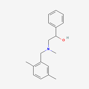 molecular formula C18H23NO B3849939 2-[(2,5-dimethylbenzyl)(methyl)amino]-1-phenylethanol 