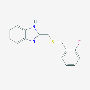 molecular formula C15H13FN2S B384994 2-{[(2-fluorobenzyl)sulfanyl]methyl}-1H-benzimidazole CAS No. 615279-78-2