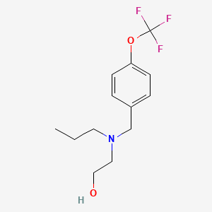 molecular formula C13H18F3NO2 B3849940 2-{propyl[4-(trifluoromethoxy)benzyl]amino}ethanol 