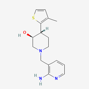 molecular formula C16H21N3OS B3849947 (3S*,4R*)-1-[(2-aminopyridin-3-yl)methyl]-4-(3-methyl-2-thienyl)piperidin-3-ol 