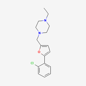 molecular formula C17H21ClN2O B3849953 1-{[5-(2-chlorophenyl)-2-furyl]methyl}-4-ethylpiperazine 