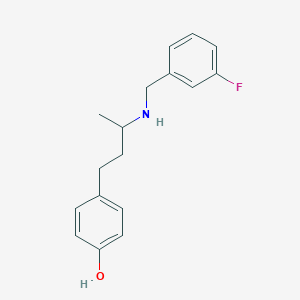 molecular formula C17H20FNO B3849959 4-{3-[(3-fluorobenzyl)amino]butyl}phenol 