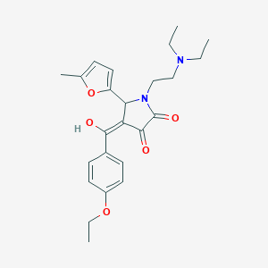 molecular formula C24H30N2O5 B384997 1-[2-(diethylamino)ethyl]-4-(4-ethoxybenzoyl)-3-hydroxy-5-(5-methyl-2-furyl)-1,5-dihydro-2H-pyrrol-2-one CAS No. 615279-01-1