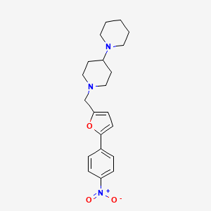 molecular formula C21H27N3O3 B3849987 1'-{[5-(4-nitrophenyl)-2-furyl]methyl}-1,4'-bipiperidine 